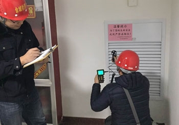 防排烟及通风消防检测工作现场